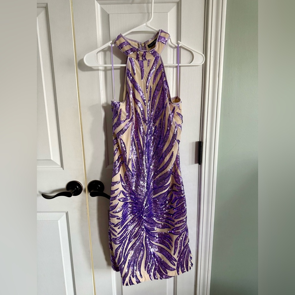 Purple Sequin Dress